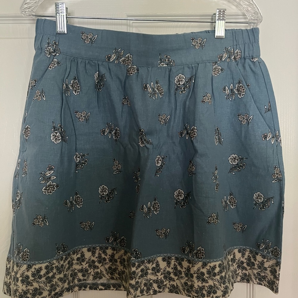 Blue Floral Loft Skirt Size MP